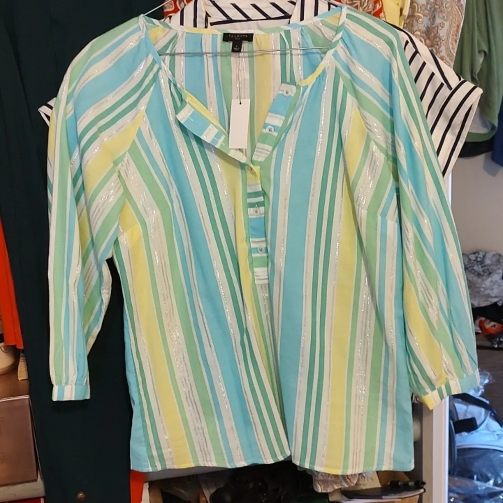 Sunny Stripe Popover NWT - Picture 2 of 7